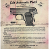 Commercial Colt Model 1908 Hammerless Vest Pocket Pistol .25 Year Made: 1920