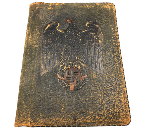 WW2 German Authentic Document Folder Eagle Leather 