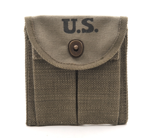 WW2 USGI WW2 .30 M1 CARBINE BUTTSTOCK TYPE POUCH OD Dated 1942 REPRODUCTION